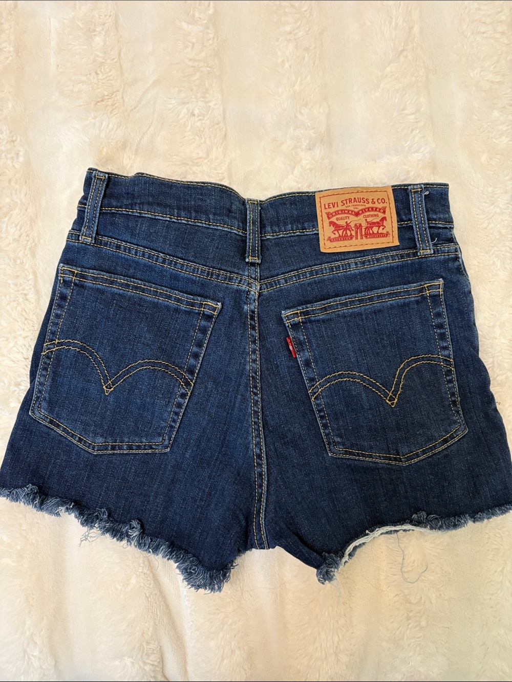 Levi's Indigo Blue Denim Cutoff Shorts
